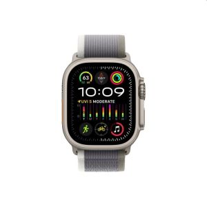 Часовник Apple Watch Ultra 2 GPS + Cellular, 49mm Titanium Case with Green/Grey Trail Loop - M/L