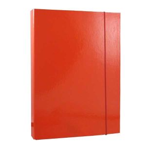 Кутия с ластик Economy Картон мукава, 320x230x40 mm, Червена