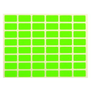 Етикети за цени 12x22 mm 48 етик./лист Зелен неон