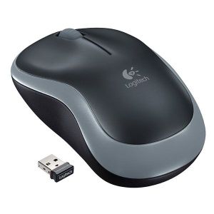 Мишка Logitech M185 Безжична оптична, USB, Черно§Сиво