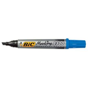 Перманентен маркер Bic 2300 Скосен връх 3.1-5.3 mm Син