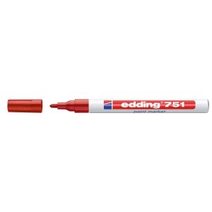Paint маркер Edding 751 Объл връх 1-2 mm Червен